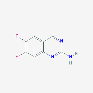 molecular formula C8H5F2N3 B1436849 2-氨基-6,7-二氟喹唑啉 CAS No. 2155875-97-9