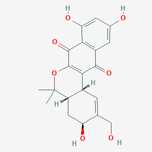molecular formula C20H20O7 B143685 Naphthgeranine C CAS No. 137109-45-6