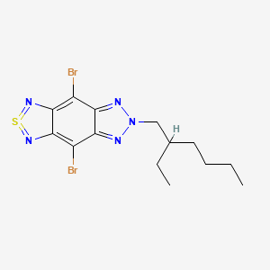 molecular formula C14H17Br2N5S B1436851 4,8-Dibromo-6-(2-ethylhexyl)-[1,2,5]thiadiazolo[3,4f]benzotriazole CAS No. 1307899-44-0