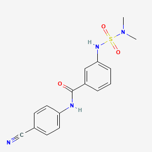 molecular formula C16H16N4O3S B14368543 N-(4-Cyanophenyl)-3-[(dimethylsulfamoyl)amino]benzamide CAS No. 90233-66-2