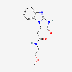 molecular formula C14H16N4O3 B1436855 N-(2-methoxyethyl)-2-(2-oxo-2,3-dihydro-1H-imidazo[1,2-a]benzimidazol-3-yl)acetamide CAS No. 1428138-97-9