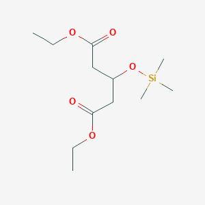 molecular formula C12H24O5Si B14368557 Diethyl 3-[(trimethylsilyl)oxy]pentanedioate CAS No. 91424-41-8