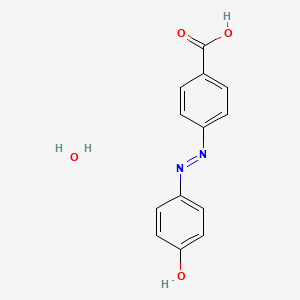 molecular formula C13H12N2O4 B1436860 4'-Hydroxyazobenzene-4-carboxylic Acid Hydrate CAS No. 1899039-20-3