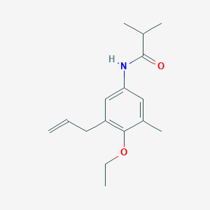 molecular formula C16H23NO2 B14368618 N-[4-Ethoxy-3-methyl-5-(prop-2-en-1-yl)phenyl]-2-methylpropanamide CAS No. 90257-53-7