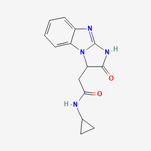 B1436863 N-cyclopropyl-2-(2-oxo-2,3-dihydro-1H-imidazo[1,2-a]benzimidazol-3-yl)acetamide CAS No. 1428138-89-9