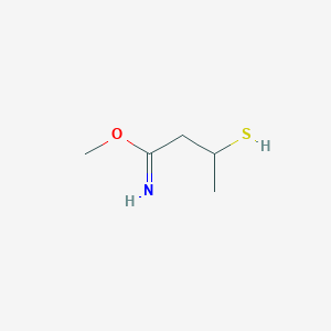 molecular formula C5H11NOS B14368641 Methyl 3-sulfanylbutanimidate CAS No. 93129-29-4