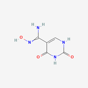 molecular formula C5H6N4O3 B1436868 5-[Amino-(hydroxyamino)methylidene]pyrimidine-2,4-dione CAS No. 468067-75-6