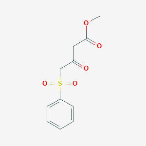 molecular formula C11H12O5S B14368713 Methyl 4-(benzenesulfonyl)-3-oxobutanoate CAS No. 92780-87-5