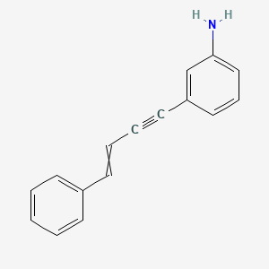 molecular formula C16H13N B14368775 3-(4-Phenylbut-3-en-1-yn-1-yl)aniline CAS No. 90683-97-9