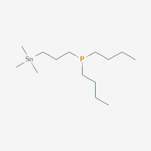 molecular formula C14H33PSn B14368785 Dibutyl[3-(trimethylstannyl)propyl]phosphane CAS No. 90127-35-8