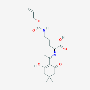 molecular formula C19H28N2O6 B1436880 Nalpha-1-(4,4-dimethyl-2,6-dioxocyclohex-1-ylidene)ethyl-ngamma-allyloxycarbonyl-l-ornitine CAS No. 1423017-98-4