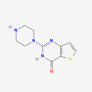 molecular formula C10H12N4OS B1436884 2-Piperazin-1-YL-3H-thieno[3,2-D]pyrimidin-4-one CAS No. 1248559-72-9