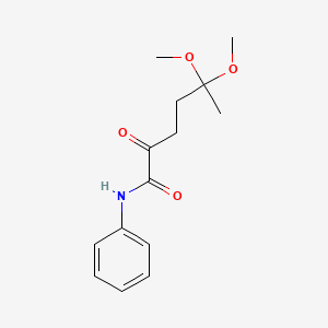molecular formula C14H19NO4 B14368893 5,5-Dimethoxy-2-oxo-N-phenylhexanamide CAS No. 93371-33-6
