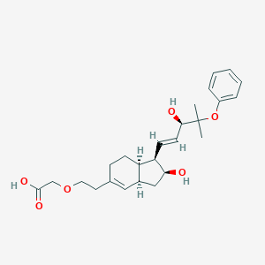 molecular formula C25H34O6 B143689 3-Oxahomoisocarbacyclin CAS No. 127127-92-8