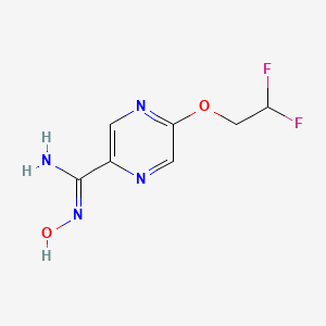 molecular formula C7H8F2N4O2 B1436890 5-(2,2-difluoroethoxy)-N'-hydroxypyrazine-2-carboximidamide CAS No. 1564175-62-7