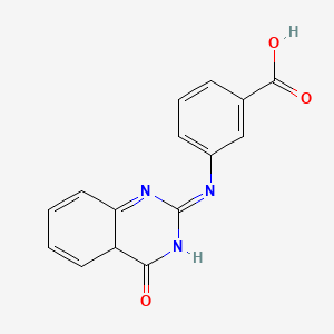 molecular formula C15H11N3O3 B1436891 3-[(4-Oxo-4aH-quinazolin-2-ylidene)amino]benzoic acid CAS No. 499988-27-1