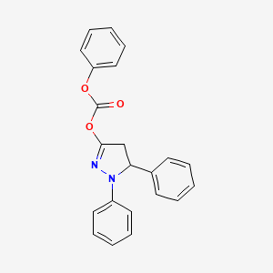 molecular formula C22H18N2O3 B14368913 1,5-Diphenyl-4,5-dihydro-1H-pyrazol-3-yl phenyl carbonate CAS No. 94274-24-5