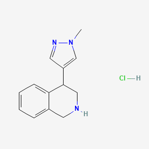 molecular formula C13H16ClN3 B1436892 4-(1-methyl-1H-pyrazol-4-yl)-1,2,3,4-tetrahydroisoquinoline hydrochloride CAS No. 2303565-69-5