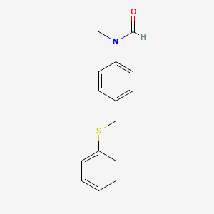 molecular formula C15H15NOS B14368924 N-methyl-N-[4-(phenylsulfanylmethyl)phenyl]formamide CAS No. 92850-48-1