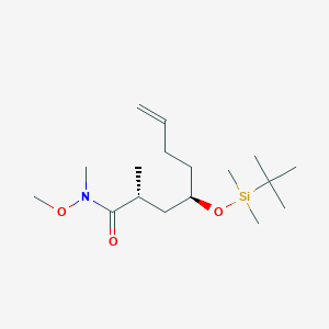 molecular formula C17H35NO3Si B1436900 (2R,4R)-4-((tert-Butyldimethylsilyl)oxy)-N-methoxy-N,2-dimethyloct-7-enamide CAS No. 914922-88-6