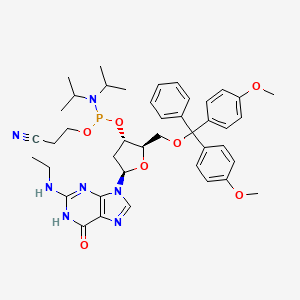 molecular formula C42H52N7O7P B1436913 2'-Deoxy-5'-O-DMT-N2-ethylguanosine 3'-CE phosphoramidite CAS No. 642462-81-5