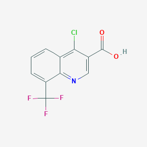 molecular formula C11H5ClF3NO2 B1436915 4-氯-8-(三氟甲基)喹啉-3-羧酸 CAS No. 2002472-23-1