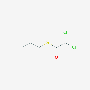 molecular formula C5H8Cl2OS B14369154 S-Propyl dichloroethanethioate CAS No. 91149-23-4