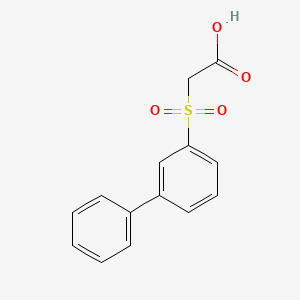 molecular formula C14H12O4S B14369176 Acetic acid, ([1,1'-biphenyl]-3-ylsulfonyl)- CAS No. 92254-75-6