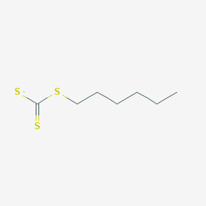 molecular formula C7H13S3- B14369221 Hexyl carbonotrithioate CAS No. 92919-23-8