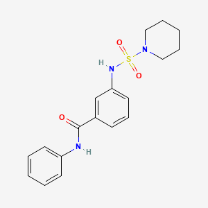molecular formula C18H21N3O3S B14369225 N-Phenyl-3-[(piperidine-1-sulfonyl)amino]benzamide CAS No. 90233-68-4
