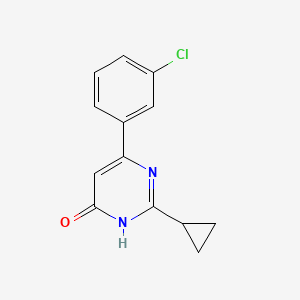 molecular formula C13H11ClN2O B1436924 6-(3-氯苯基)-2-环丙基嘧啶-4-醇 CAS No. 1412953-15-1