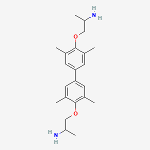 molecular formula C22H32N2O2 B1436926 1-{4-[4-(2-Aminopropoxy)-3,5-dimethylphenyl]-2,6-dimethylphenoxy}propan-2-amine CAS No. 2059988-38-2