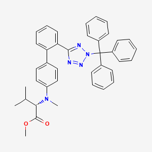 molecular formula C39H37N5O2 B1436929 (S)-甲基-3-甲基-2-((2'-(2-三苄基-2H-四唑-5-基)联苯-4-基)甲基氨基)丁酸酯 CAS No. 852160-37-3