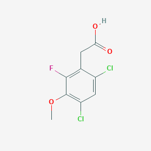 molecular formula C9H7Cl2FO3 B1436930 4,6-Dichloro-2-fluoro-3-methoxyphenylacetic acid CAS No. 2149589-78-4