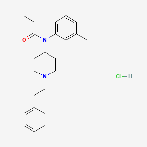 molecular formula C23H31ClN2O B1436931 N-(3-甲基苯基)-N-[1-(2-苯乙基)-4-哌啶基]-丙酰胺，单盐酸盐 CAS No. 1465-22-1