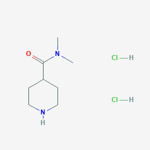 molecular formula C8H18Cl2N2O B1436937 N,N-二甲基哌啶-4-甲酰胺二盐酸盐 CAS No. 2256060-08-7