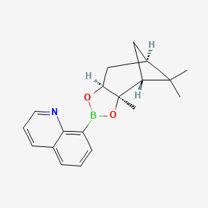 molecular formula C19H22BNO2 B1436938 8-[(1R,2R,6S,8R)-2,9,9-Trimethyl-3,5-dioxa-4-boratricyclo[6.1.1.02,6]decan-4-yl]quinoline CAS No. 1234575-68-8