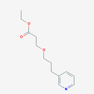 molecular formula C13H19NO3 B14369390 Ethyl 3-[3-(pyridin-3-YL)propoxy]propanoate CAS No. 90055-01-9