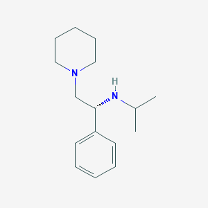 molecular formula C16H26N2 B143694 N-[(1R)-1-phenyl-2-piperidin-1-ylethyl]propan-2-amine CAS No. 129157-10-4