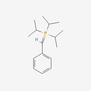 molecular formula C16H27P B14369422 Phosphorane, tris(1-methylethyl)(phenylmethylene)- CAS No. 90497-73-7