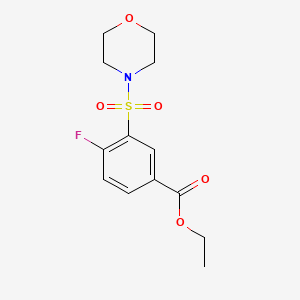 molecular formula C13H16FNO5S B1436943 Ethyl 4-fluoro-3-(morpholin-4-ylsulfonyl)benzoate CAS No. 1036688-17-1