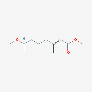 molecular formula C11H20O3 B14369440 Methyl 7-methoxy-3-methyloct-2-enoate CAS No. 90165-23-4
