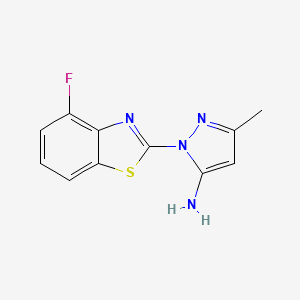 2-(4-Fluoro-1,3-benzothiazol-2-yl)-5-methylpyrazol-3-amine