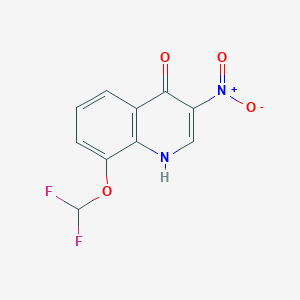 molecular formula C10H6F2N2O4 B1436947 8-(Difluoromethoxy)-3-nitroquinolin-4-ol CAS No. 2260931-98-2