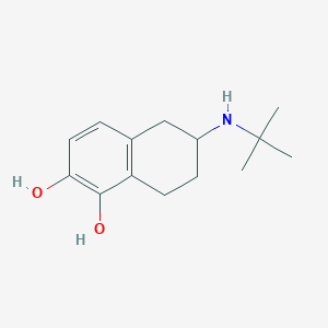 molecular formula C14H21NO2 B14369513 6-(tert-Butylamino)-5,6,7,8-tetrahydronaphthalene-1,2-diol CAS No. 90060-30-3