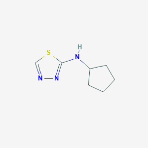 molecular formula C7H11N3S B14369514 N-Cyclopentyl-1,3,4-thiadiazol-2-amine CAS No. 91461-80-2