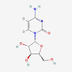 molecular formula C9H13N3O5 B1436956 5,6-二氘代-1-[(2R,3S,4S,5R)-3,4-二羟基-5-(羟甲基)氧杂环己烷-2-基]-4-亚氨基嘧啶-2-酮 CAS No. 40632-26-6