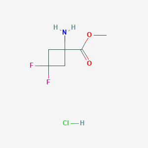 molecular formula C6H10ClF2NO2 B1436959 1-氨基-3,3-二氟环丁烷-1-甲酸甲酯盐酸盐 CAS No. 2193061-54-8