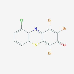 molecular formula C12H3Br3ClNOS B14369625 1,2,4-Tribromo-9-chloro-3H-phenothiazin-3-one CAS No. 90040-71-4