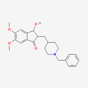 molecular formula C24H29NO4 B1436963 2-((1-Benzylpiperidin-4-yl)methyl)-3-hydroxy-5,6-dimethoxy-2,3-dihydro-1H-inden-1-one CAS No. 2097683-67-3